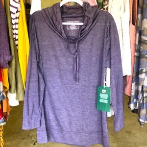 Cowl neck long sleeve top